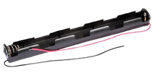 3x AA Battery Holder Coil Spring Contact, Long Wire Leads 150mm - PRO POWER
