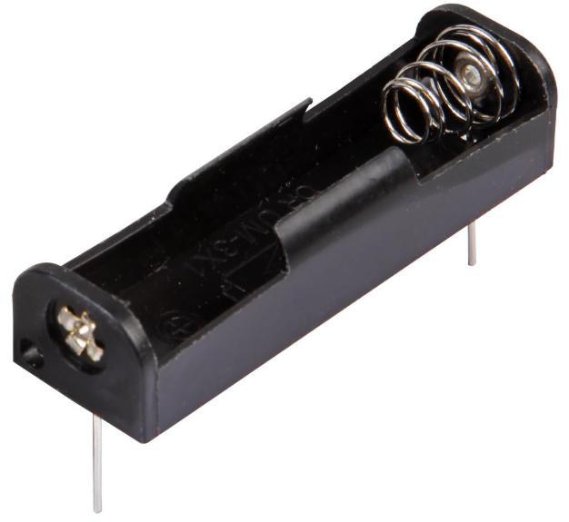 1x AA Battery Holder Coil Spring Contact, PCB Pins - PRO POWER ...