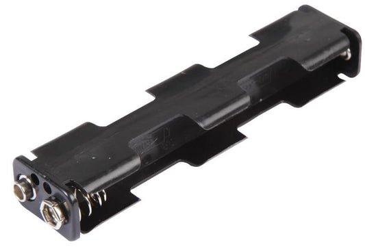 4x AA Battery Holder Coil Spring Contact, Long Snap Fit - PRO POWER