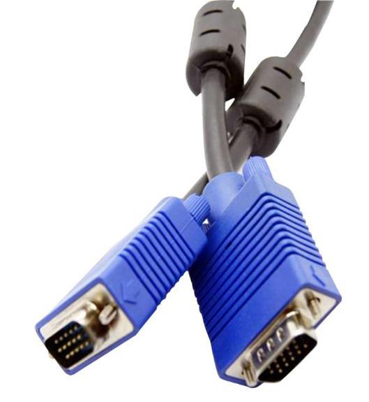 15 Pin VGA (D Sub) Male to Male Monitor Lead, 1.5m Black - AV STAR