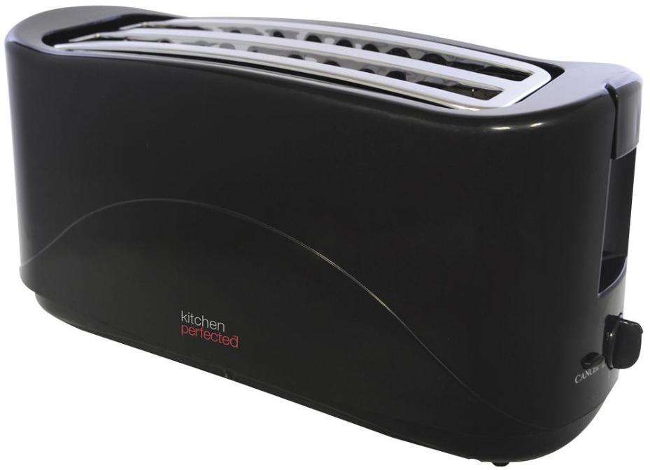 1300W 4 Slice Toaster, Black - KITCHEN PERFECTED