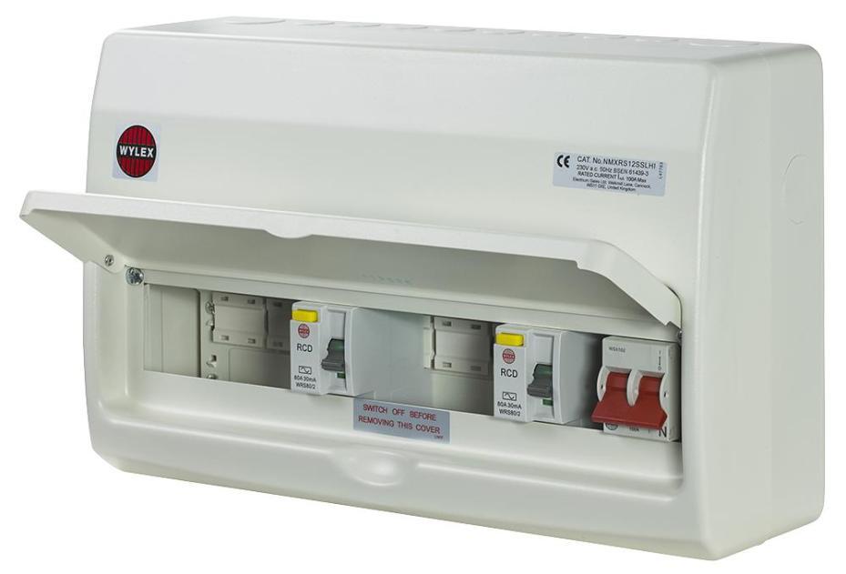 12 Way NMX High Integrity Dual RCD Metal Consumer Unit - WYLEX