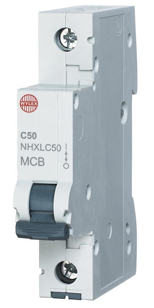 50A Single Pole C Curve MCB - WYLEX