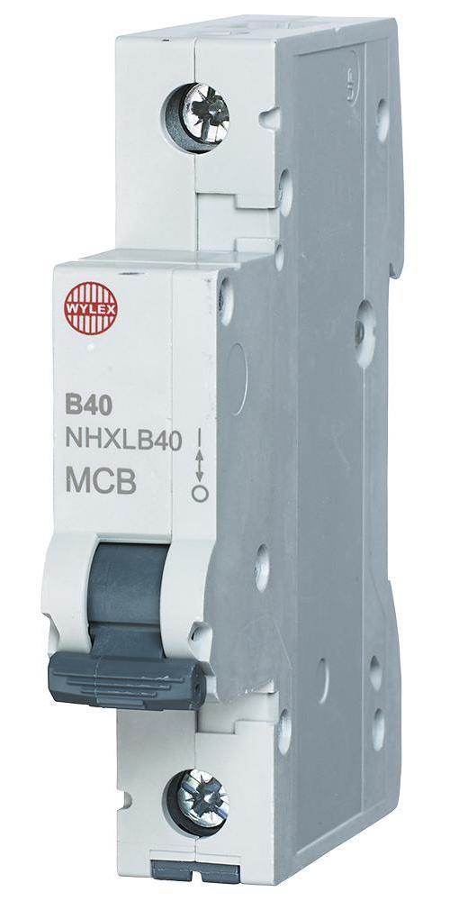 40A Single Pole B Curve MCB - WYLEX