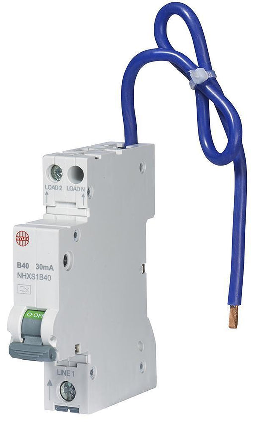 40A 30mA RCBO single module B Curve - WYLEX