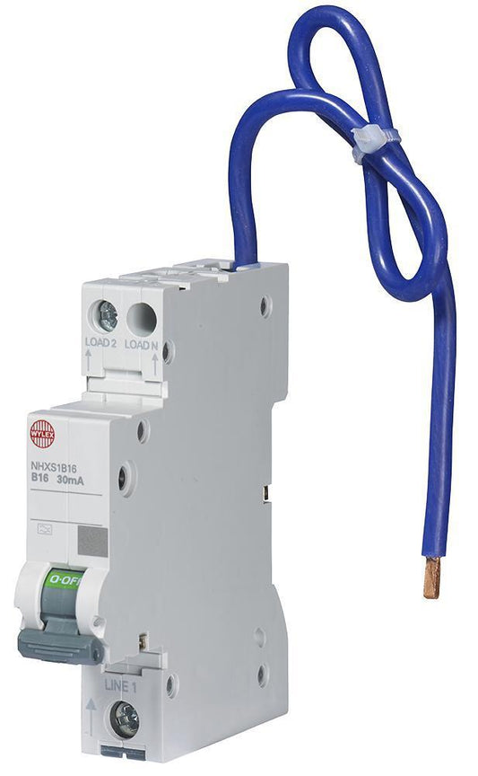 16A 30mA RCBO single module B Curve - WYLEX