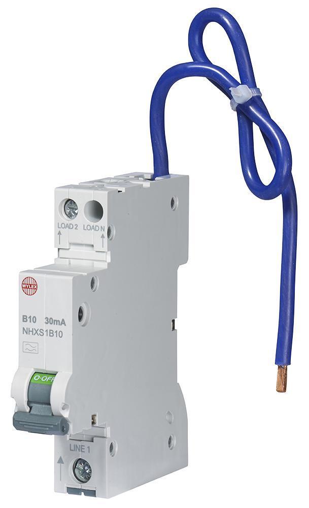 10A 30mA RCBO single module B Curve - WYLEX