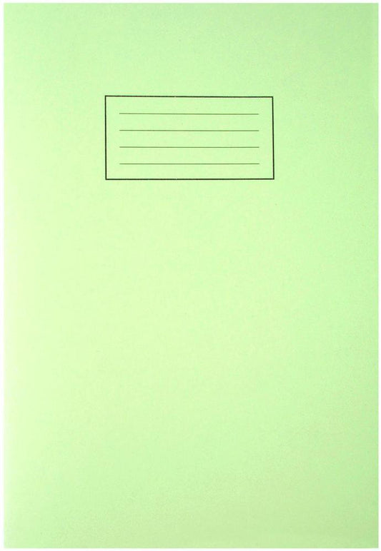 A4 Lined Green Exercise Book - 80 Pages - SILVINE