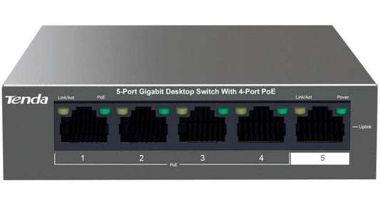 5 PORT GIGABIT DESKTOP SWITCH,4 PORT POE - TENDA
