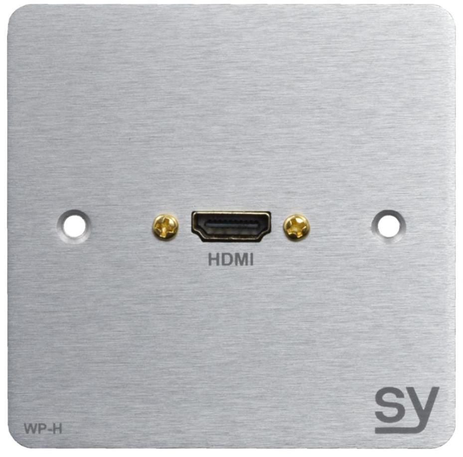 1-Gang HDMI Wallplate, Aluminium - SY ELECTRONICS