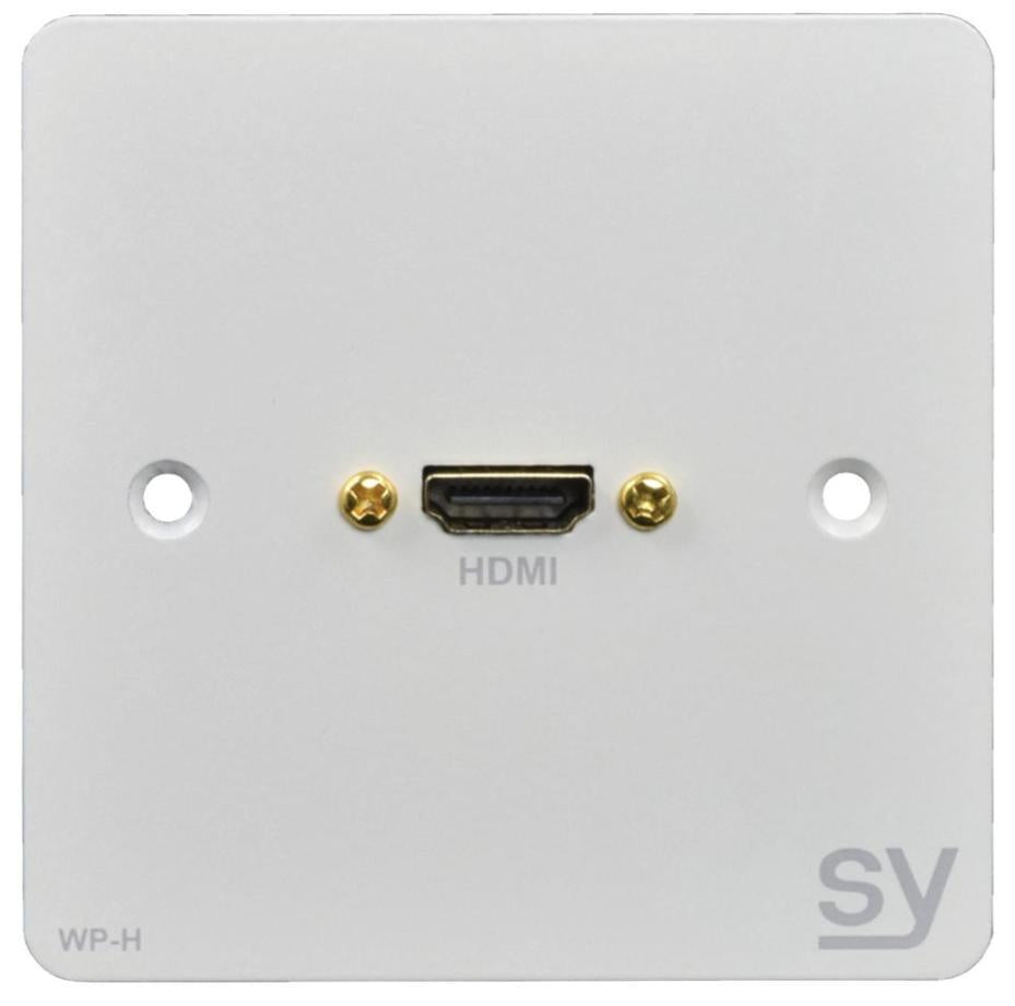 1-Gang HDMI Wallplate, White - SY ELECTRONICS