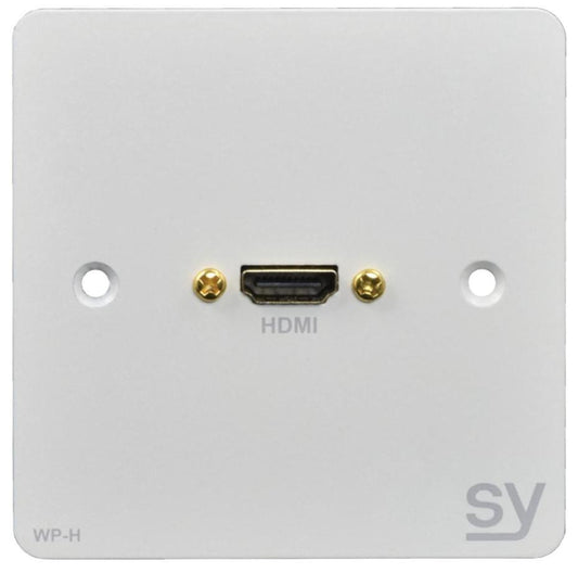 1-Gang HDMI Wallplate, White - SY ELECTRONICS