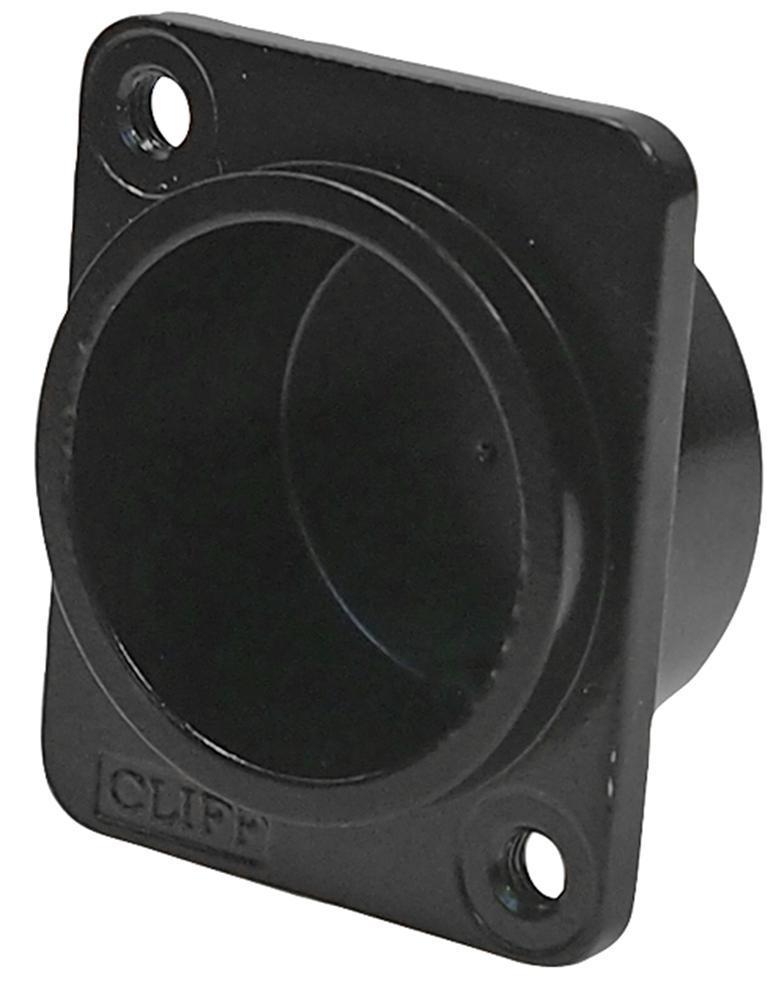 12mm Black Metal Recess Plate, Plain Holes - CLIFF ELECTRONIC COMPONENTS