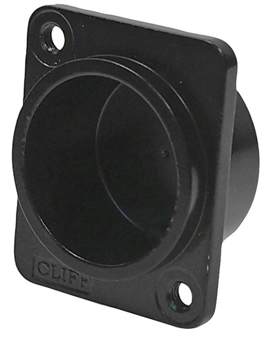 12mm Black Metal Recess Plate, Plain Holes - CLIFF ELECTRONIC COMPONENTS