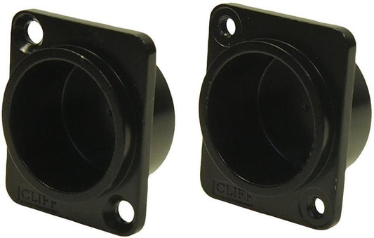 12mm Black Metal Recess Plate, Countersunk Holes - CLIFF ELECTRONIC COMPONENTS
