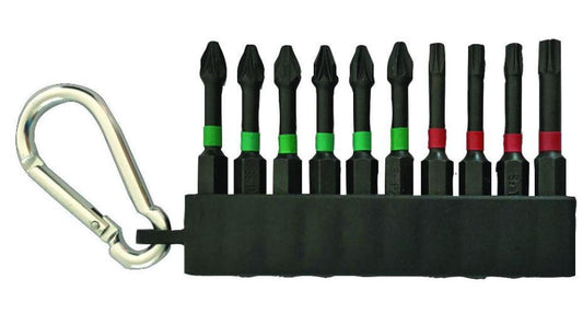 50mm Screwdriver Impact Bits Set, 10PC - DURATOOL