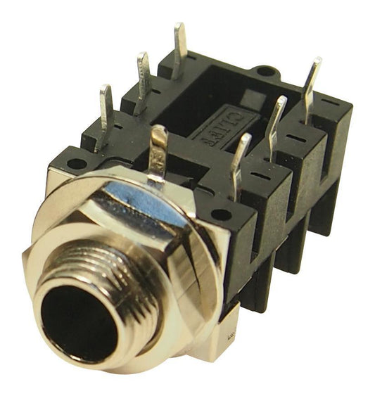 6.35MM STEREO JACK SOCKET, PCB MOUNT - CLIFF ELECTRONIC COMPONENTS