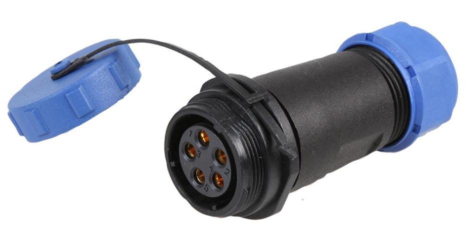 CIRCULAR IN-LINE SOCKET, 5 P,7-12MM - MBS CONNECT – Rapidwarehouse