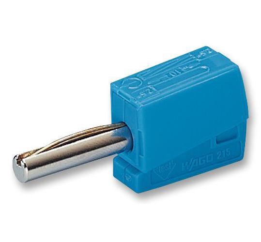 4mm Banana Plug With Cage Clamp Cable Termination, Blue, 28 to 14AWG - WAGO