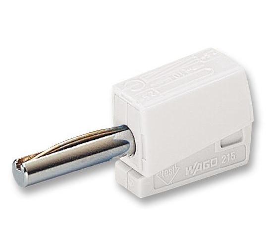 4MM PLUG, CAGE CLAMP, WHITE - WAGO