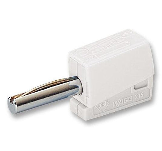 4MM PLUG, CAGE CLAMP, WHITE - WAGO