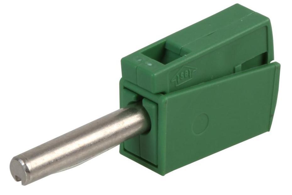 4mm Banana Plug With Cage Clamp Cable Termination, Green, 28 to 14AWG - WAGO