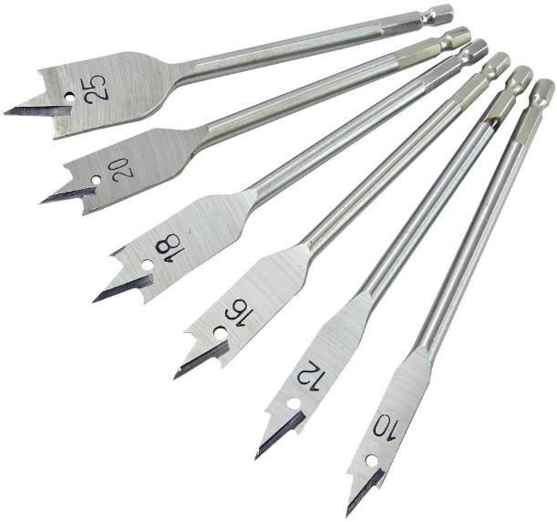 Flat Wood Drill Bit Set - 6 Piece - TOOLPAK