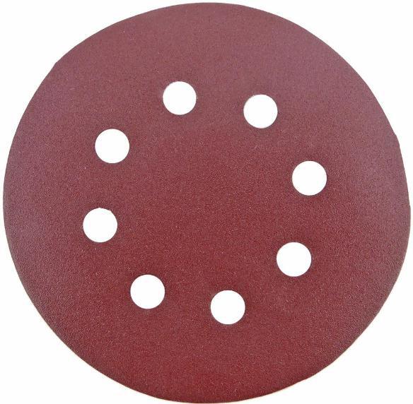 125mm 8 Holes 240 Grit Sanding Discs - 10 Pack - TOOLPAK