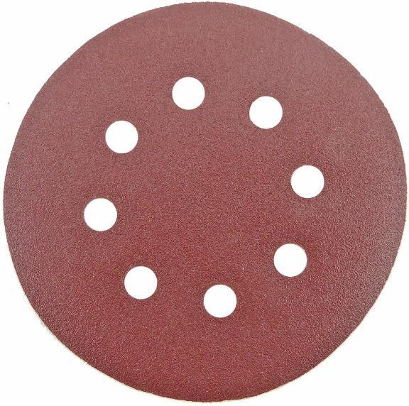 125mm 8 Holes 120 Grit Sanding Discs - 10 Pack - TOOLPAK