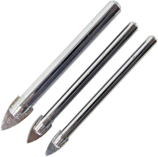 Tile &amp; Glass Drill Bit Set - 3 Piece - TOOLPAK