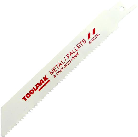 150mm 10TPI Reciprocating Saw Blades for Wood / Metal - 5 Pack - TOOLPAK