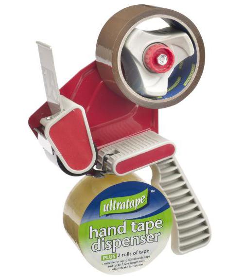 50mm Hand Tape Dispenser with 2 Rolls of Parcel Tape - ULTRATAPE