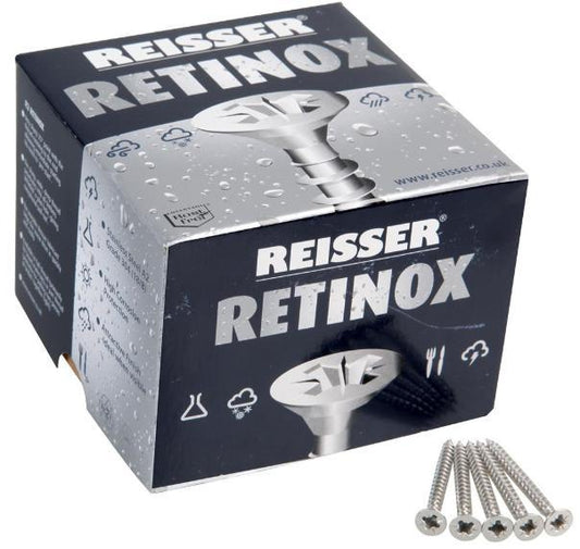 4 x 30mm Pozidriv Countersunk Stainless Steel Woodscrews - 200 Pack - REISSER