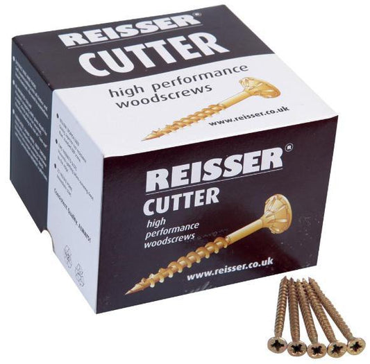 5 x 50mm Pozdriv Countersunk Cutter Woodscrews - 200 Pack - REISSER