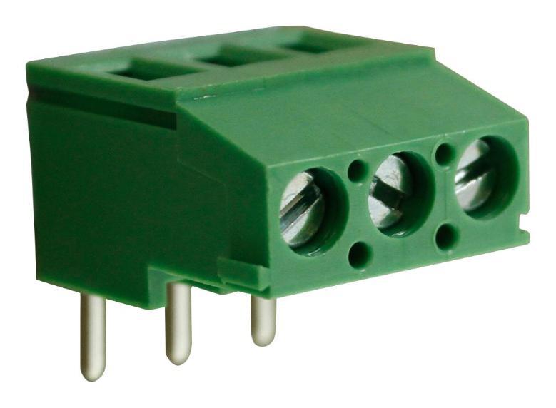 5.08mm High Power 90° Rising Clamp Terminal Block, 3-Pole, 20A - CAMDENBOSS