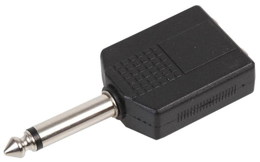 6.35MM JACK ADAPTOR, 2X MONO TO MONO - PRO SIGNAL