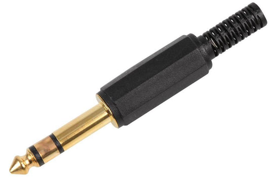6.35MM (1/4") JACK PLUG, 3P, GOLD - PRO SIGNAL
