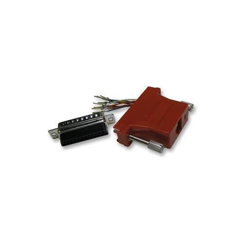 MHDA25PMJ8RK - MODULAR ADAPTOR 25WAY D PLUG/RED