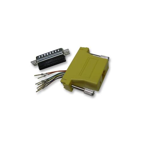 MHDA25PMJ8YK - MODULAR ADAPTOR 25WAY PLUG/YELLOW