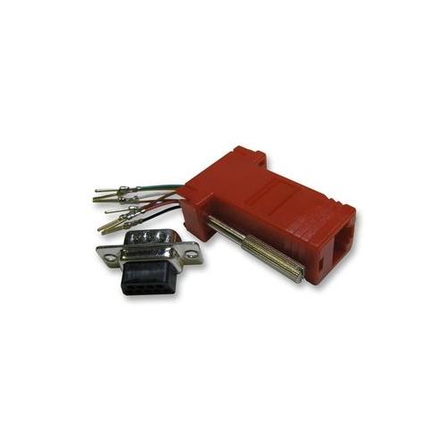 MHDA9PMJ8RK - MODULAR ADAPTOR 9WAY D PLUG RED
