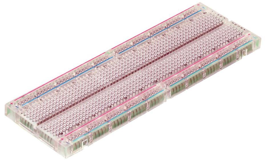 830 Point Solderless Breadboard, Transparent - PRO SIGNAL