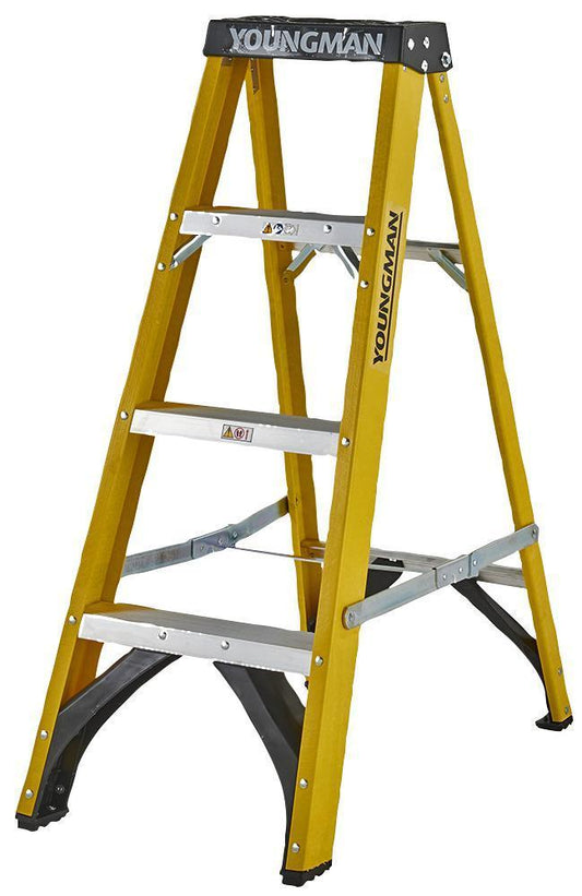 4 Tread Fibreglass Step Ladder - YOUNGMAN