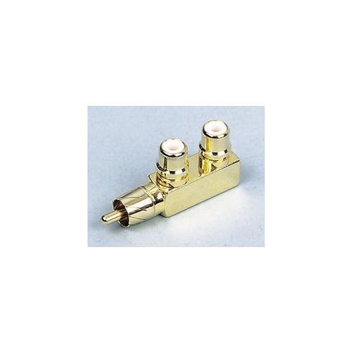 PRO SIGNAL - PSG01857 - ADAPTOR, 2X PHONO SOCKET TO P, GOLD