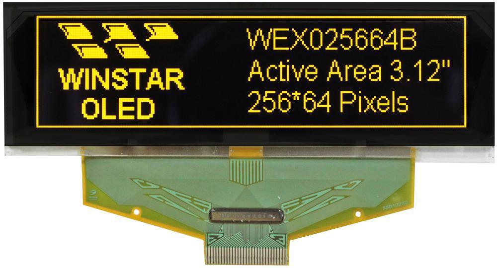 OLED Graphic Display Module, 256x64, Yellow - WINSTAR