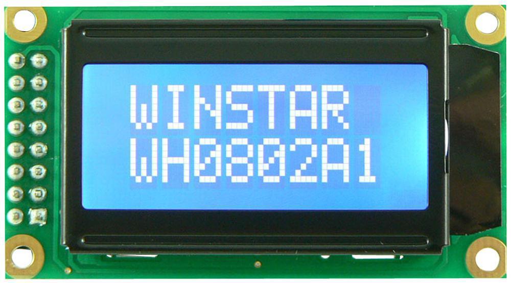 LCD Display Module, 8x2, Yellow / Green - WINSTAR