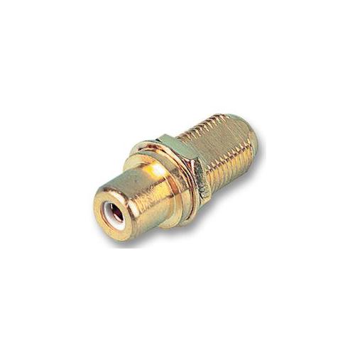 PRO SIGNAL - PSG02058 - ADAPTOR, PHONO TO F SOCKET, GOLD