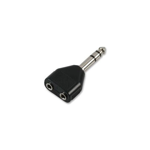 PRO SIGNAL - PSG02741 - JACK ADAPTOR, 2X 3.5MM MONO TO 1/4" STEREO