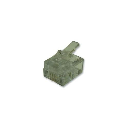 6P4CR - RJ11 PLUG , 10 PACK
