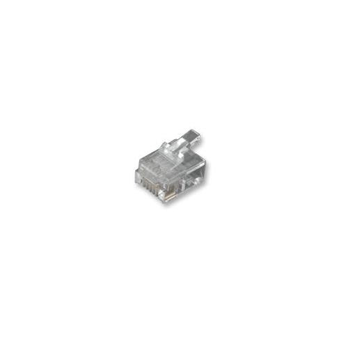MH CONNECTORS - MHRJ126P6CR - PLUG, RJ, ROUNDED, 6P6C