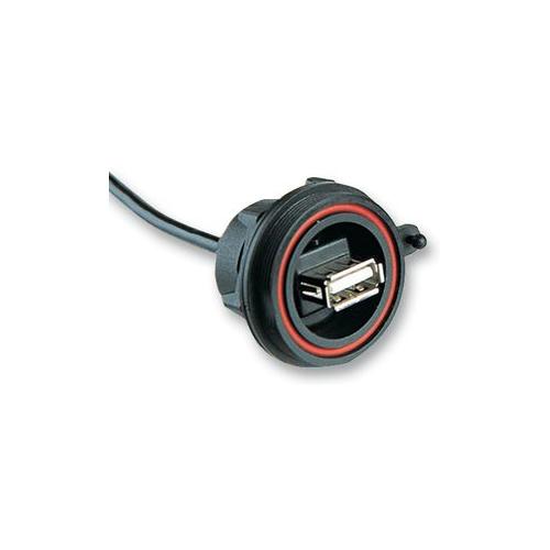 BULGIN - PX0843/A - CONNECTOR, PANEL, USB, TYPE A, LEAD